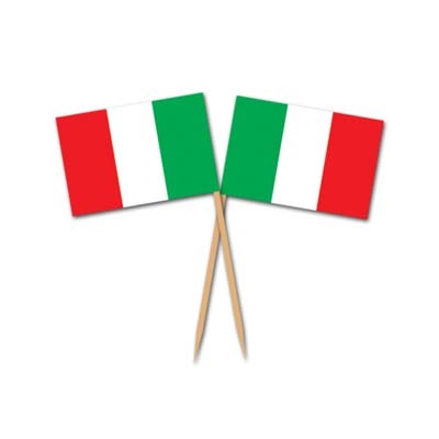 Italian Flag Picks 2.5in 50/ct
