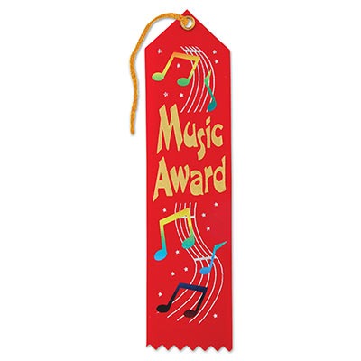 Music Award Ribbon 2in x 8in