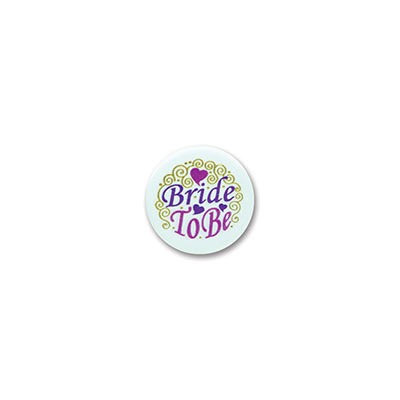 Bride To Be Satin Button 2in 1/ct