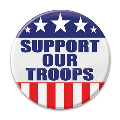 Support Our Troops Button 2in 1/ct