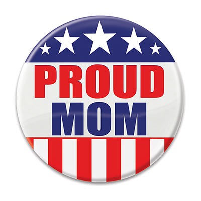 Proud Mom Button 2in 1/ct