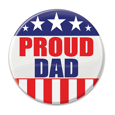 Proud Dad Button 2in 1/ct