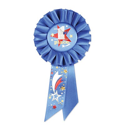 1st Place Rosette 3¼in x 6½in 1/ct