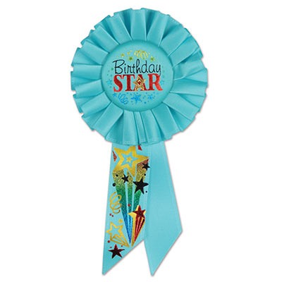 Birthday Star Rosette 3¼in x 6½in 1/ct