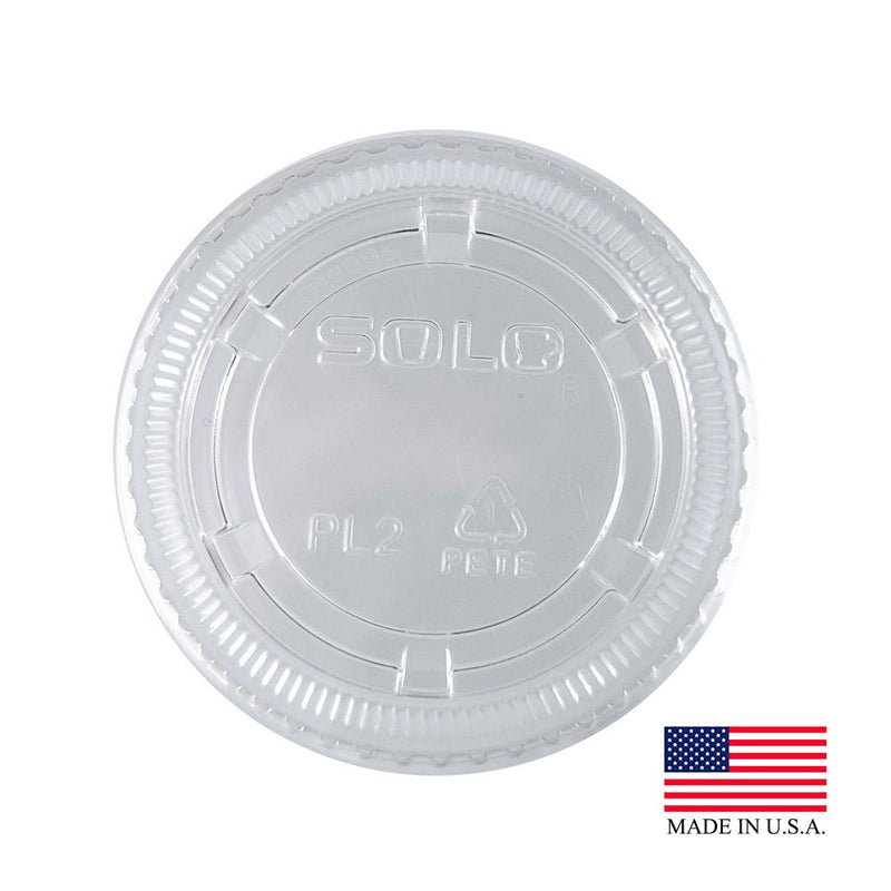 Ultra Clear No Slot Round Plastic Souffle Lid 2oz