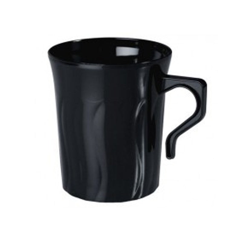 Black Polypropylene PlasticCoffee Mug 8oz 10/ct