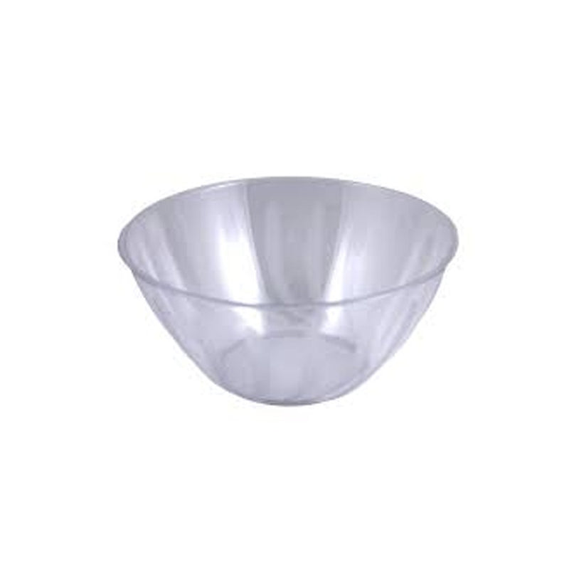 Swirls Clear Medium Round Plastic Bowl