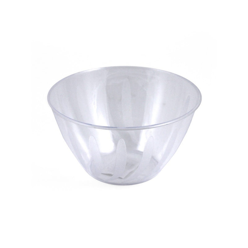 Swirls Clear Small Round Plastic Bowl 24oz