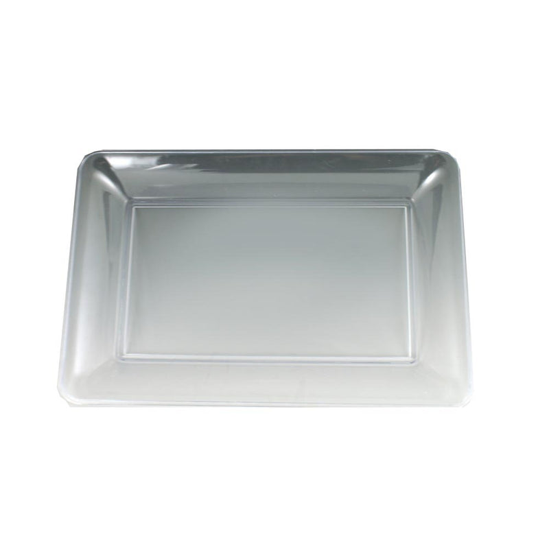 Sovereign Clear Rectangular Plastic Tray 10in x 14in