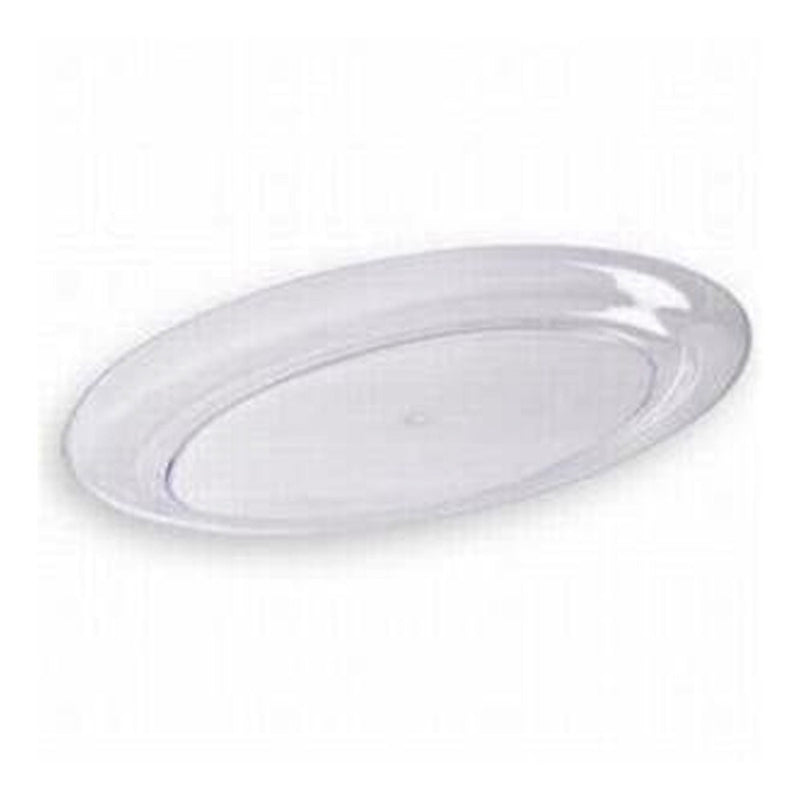 Sovereign Clear Oval Plastic Tray 14in x 21in