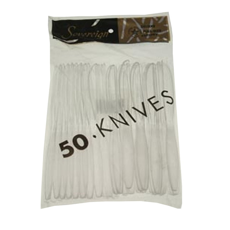 Clear Plastic Knives 50/ct