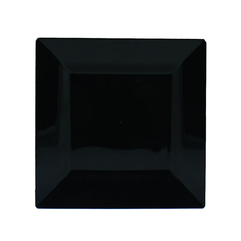 Simply Squared Black Plastic Plate 4.75in 10/ct