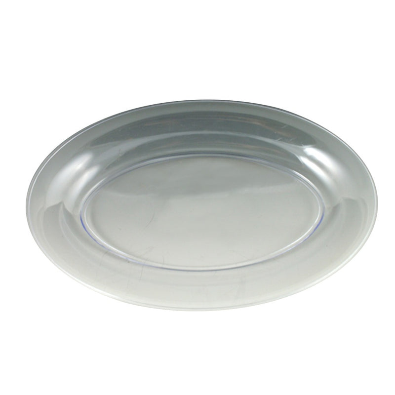 Clear Oval Plastic Tray 8inx12in