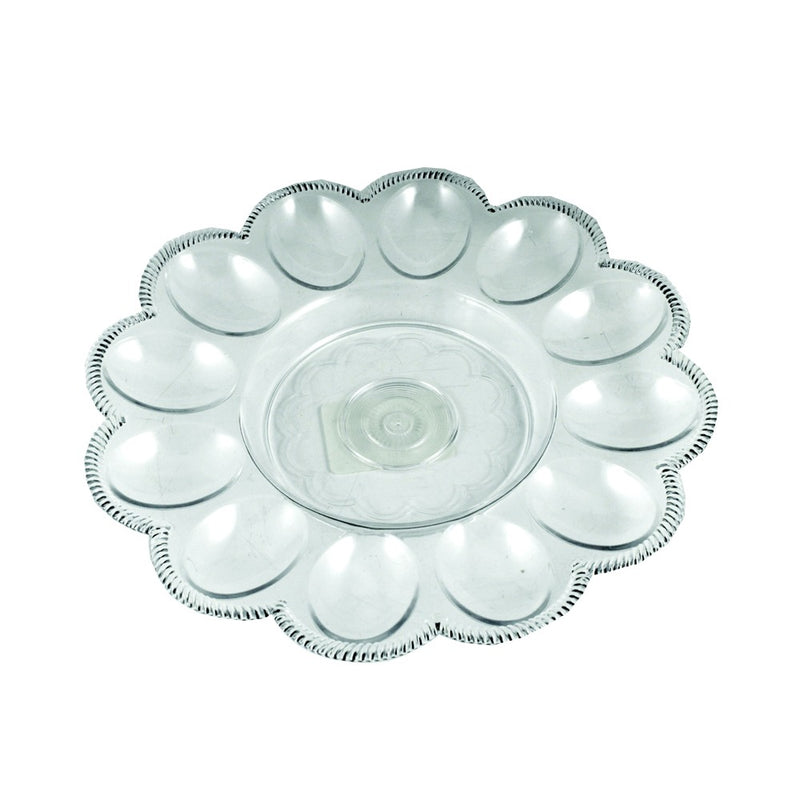 Clear Egg Dish 9.5in