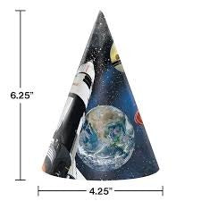 Space Blast Party Hats 8/ct