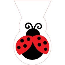 LadyBug Fancy Cello Shaped Loot Bags 12/ct