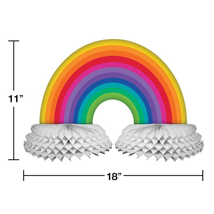 Rainbow Honeycomb Centerpiece 8.5in x 18in x 11in