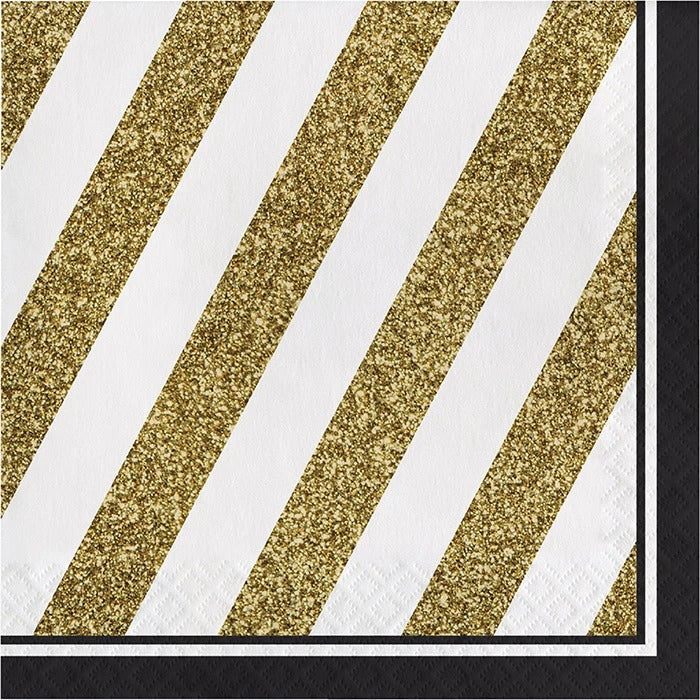 Black And gold Lunch Napkins