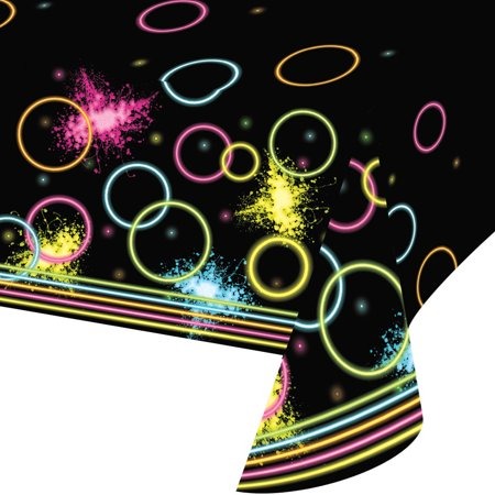 Glow Party Plastic Table Cover 54in x 102in