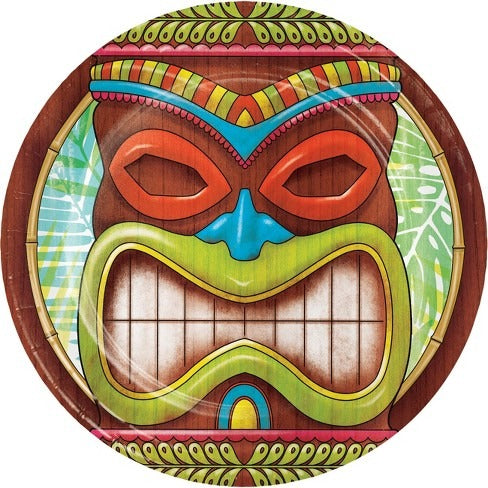 Tiki Time Dessert Plate 7in 8/ct