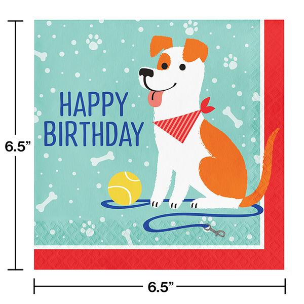 Dog Party Luncheon Napkins 16/ct