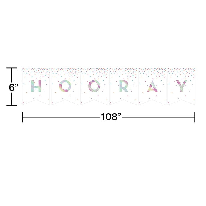 Iridescent Party Banner 6in x 108in