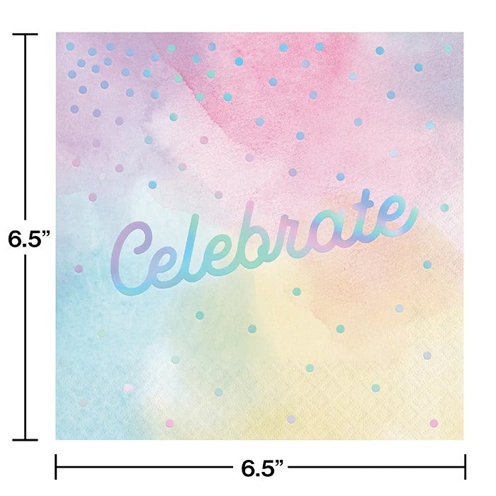 Iridescent Party Luncheon Napkins 16/ct