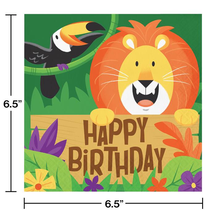 Jungle Safari Luncheon Napkins 16/ct