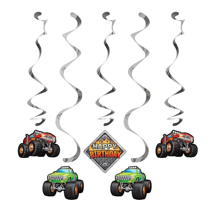 Monster Truck Rally Dizzy Danglers 5/ct