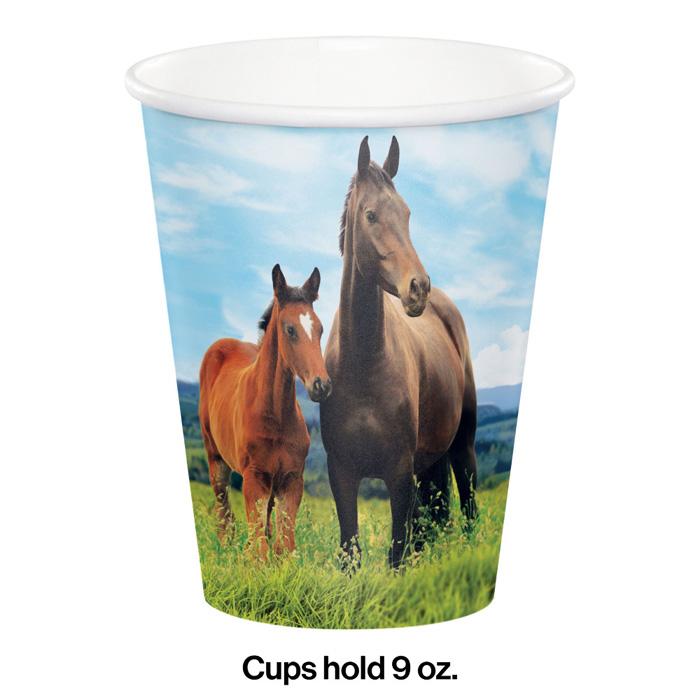 Horse And Pony 9oz Paper Cups 8/ct