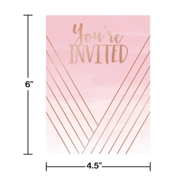 Rose' All Day Postcard Invitations 8/ct