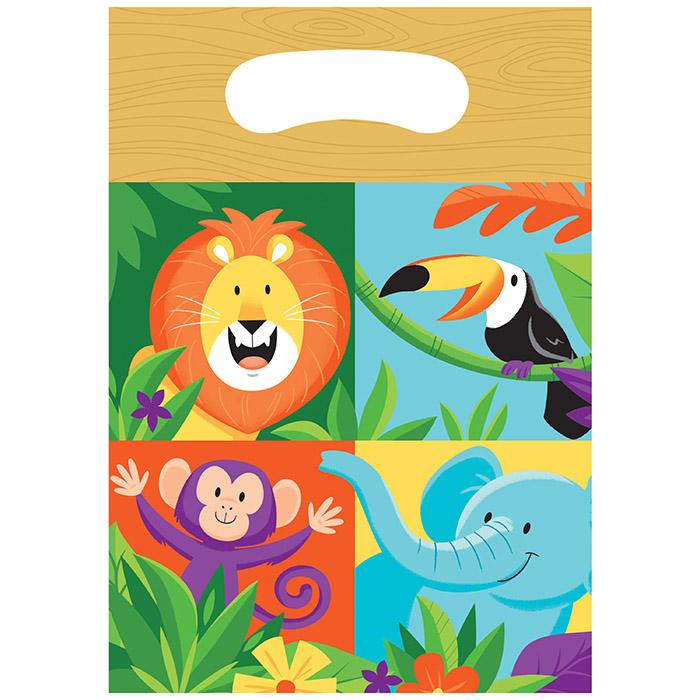 Jungle Safari Loot Bags 8/ct