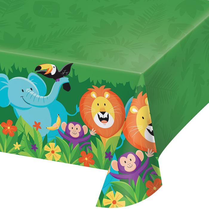 Jungle Safari Plastic Tablecover 54in x 102in