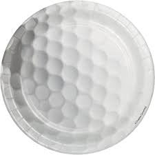 Sport Fanatic Golf Dessert Plates 7in 8/ct