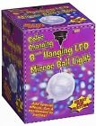 LED Hanging Mirror Ball Set - Color Changing 8in