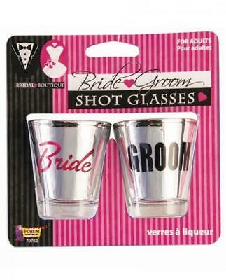 Bride And Groom Shot Glass Set 2/ct