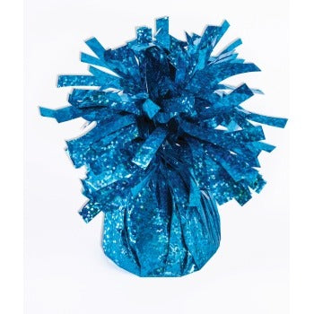 Peacock Blue Holographic Foil Balloon Weight 6oz