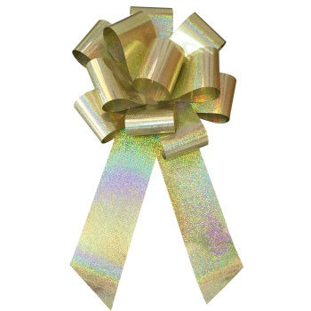 Gold Holographic Car Bow 25in