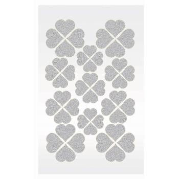 Silver Hearts Diamond Stickers 1/ct