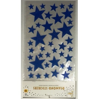 Royal Blue Stars Diamond Stickers 1/ct