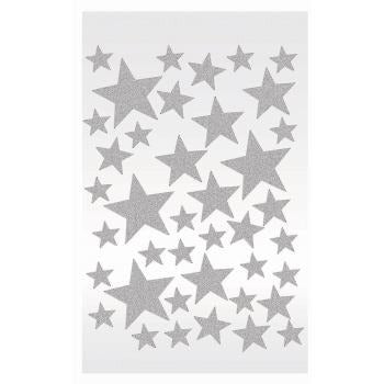 Silver Stars Diamond Stickers 1/ct