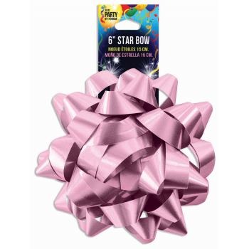 Light Pink Star Bow 6in