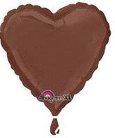 18" Chocolate Brown Heart - 386