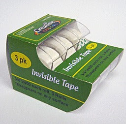 Invisible Tape 3/4in x 400in 3/ct