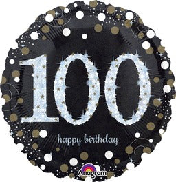 18" Sparkling Birthday 100 Holographic - 471