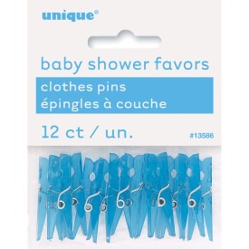 Baby Blue Clothespin Favors 12/ct