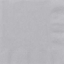 Silver Solid Luncheon Napkins, 20ct