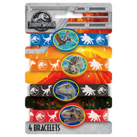 Jurassic World 2 Stretchy Bracelets, 4ct