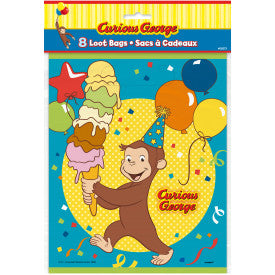 Curious George Loot Bags, 8ct