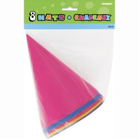 Party Hats - Assorted Colors, 8ct